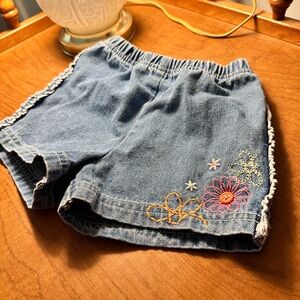 Embroidered Kids Denim Shorts